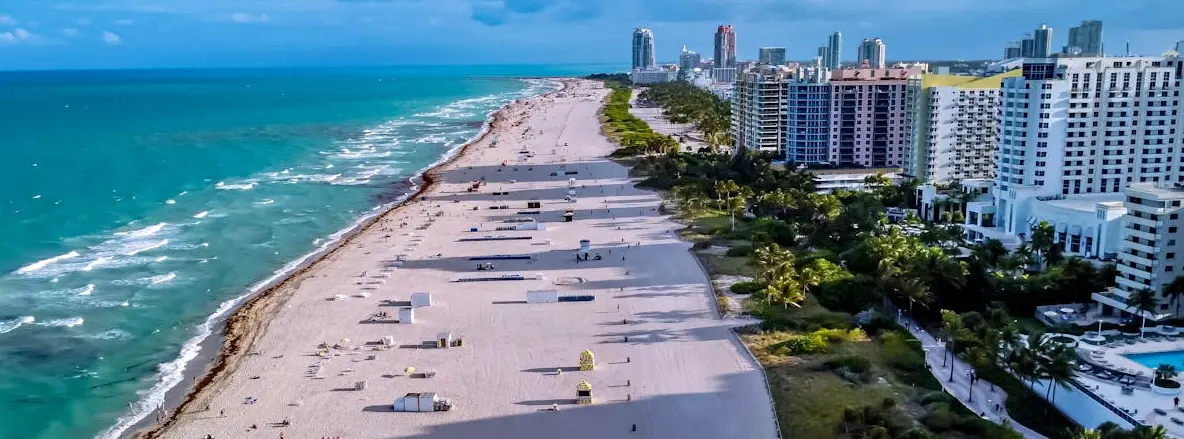 Aerial view of Miami Beach