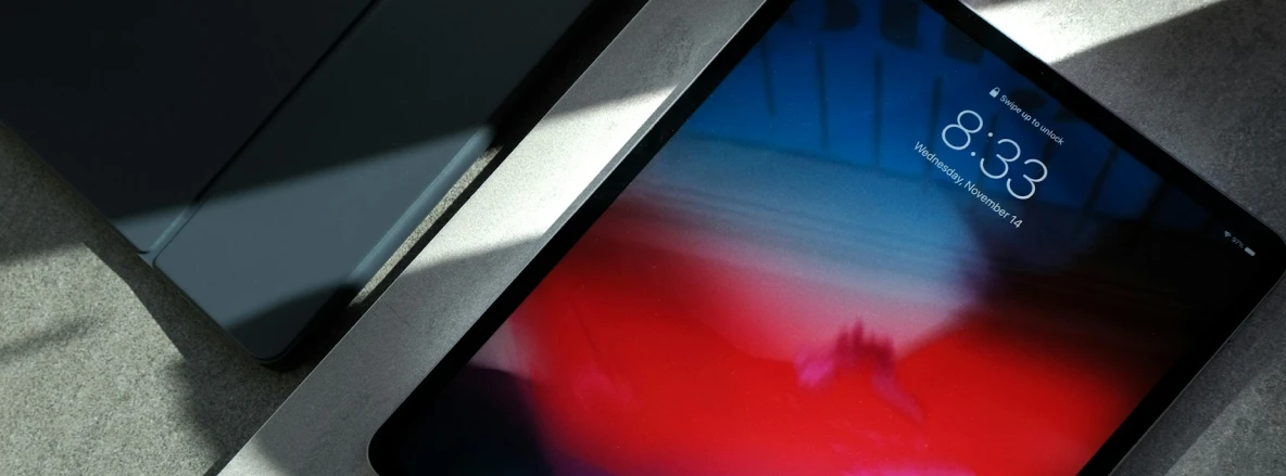 An iPad lock screen