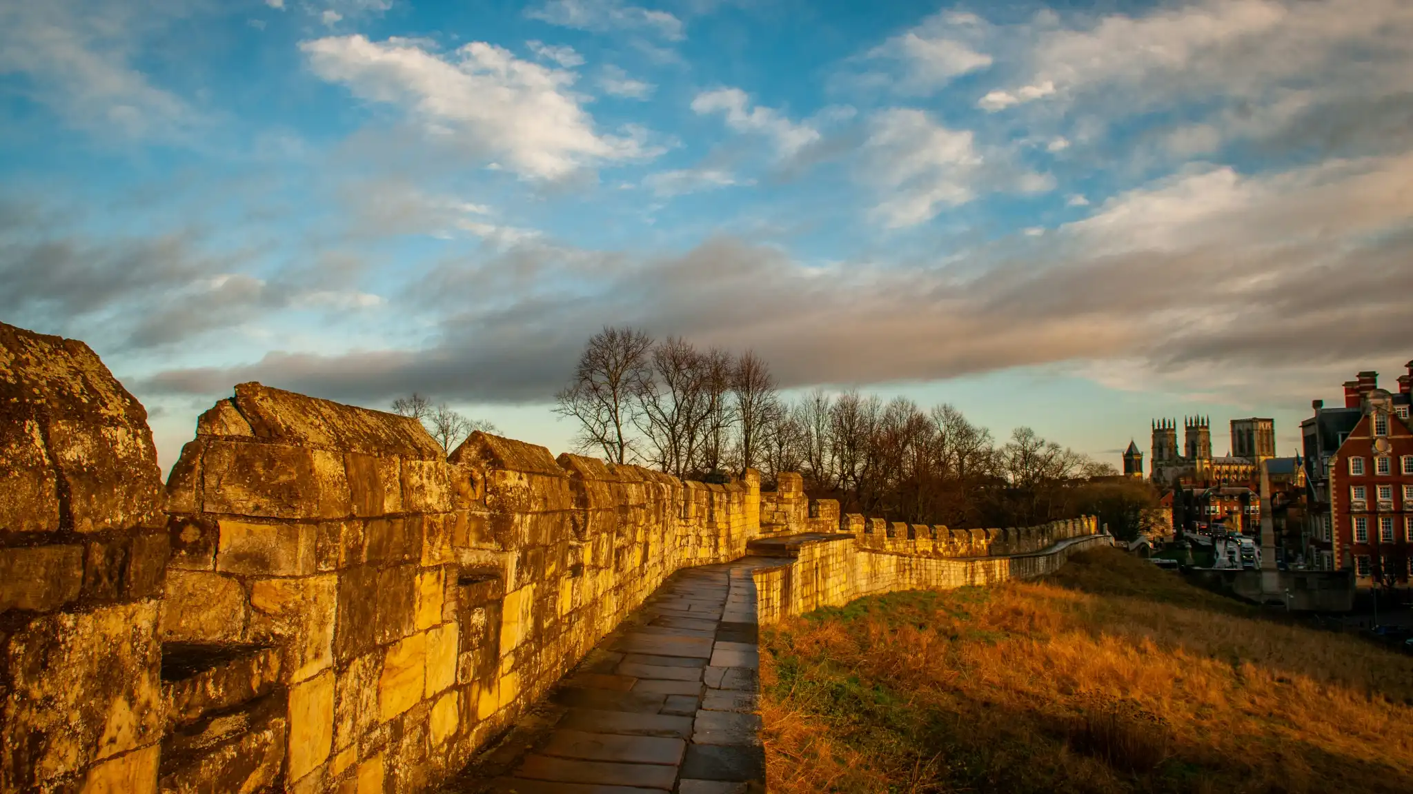 The city walls of York, one of the best cities in England for a holiday