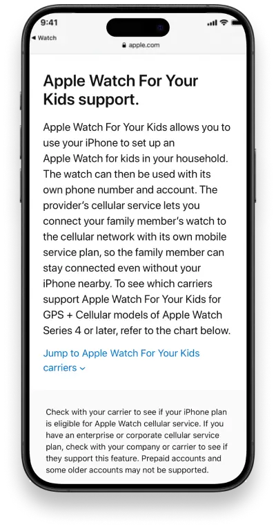 Apple Watch For Your Kids Support