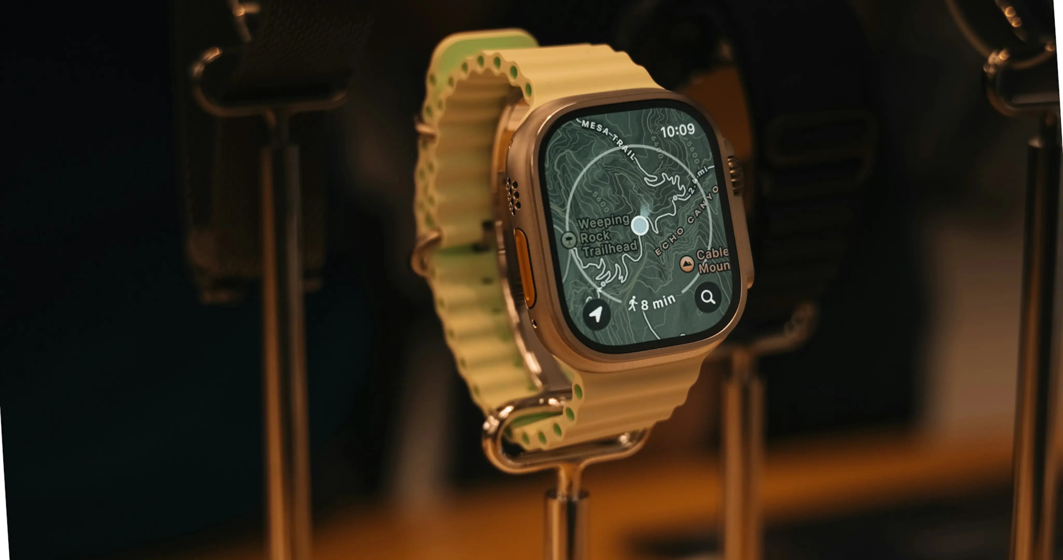 An Apple Watch Ultra 3 on display