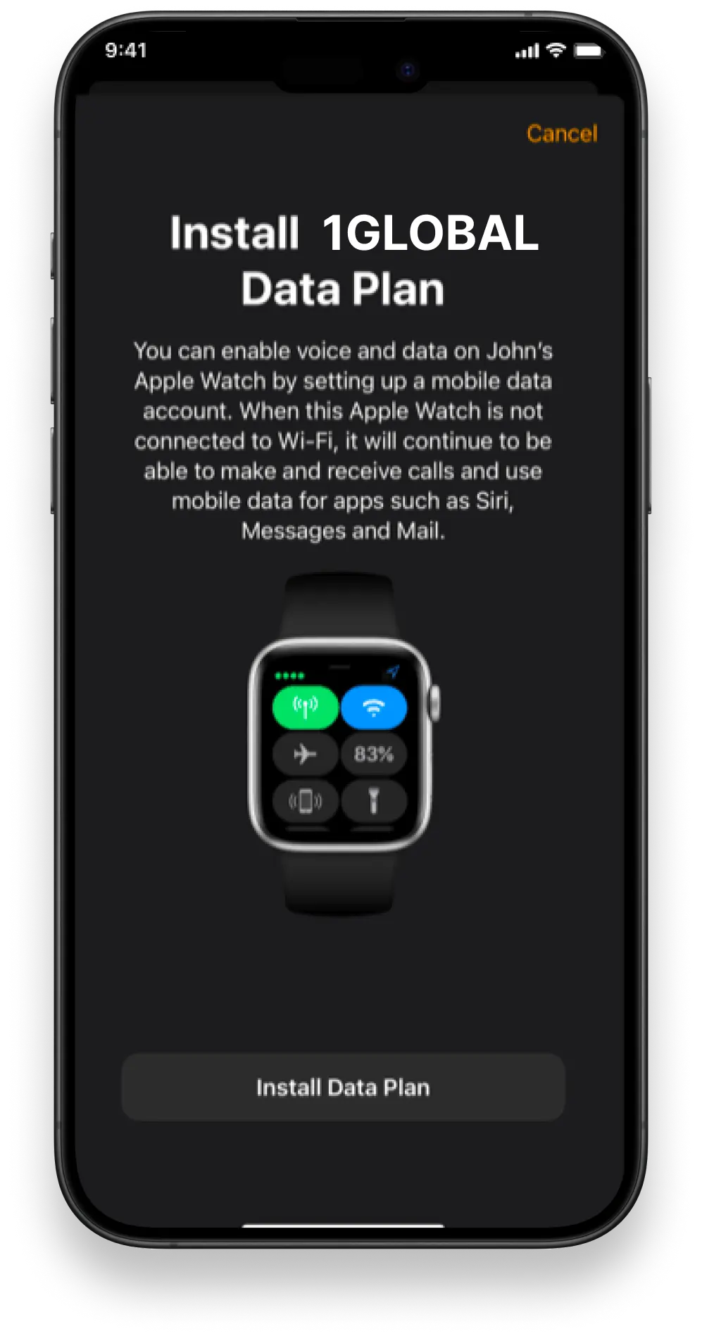 How to set up data on apple watch sale